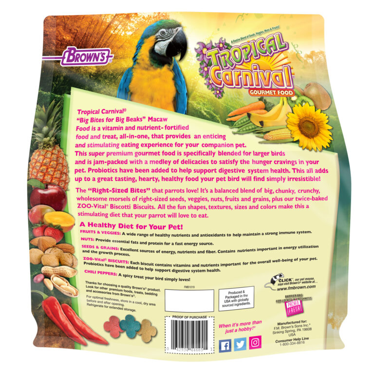 Browns Tropical Carnival Gourmet Big Bites Macaw Food 