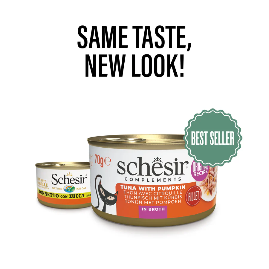 Schesir Can for Cat Tuna Tuna with Pumpkin in Broth 70g