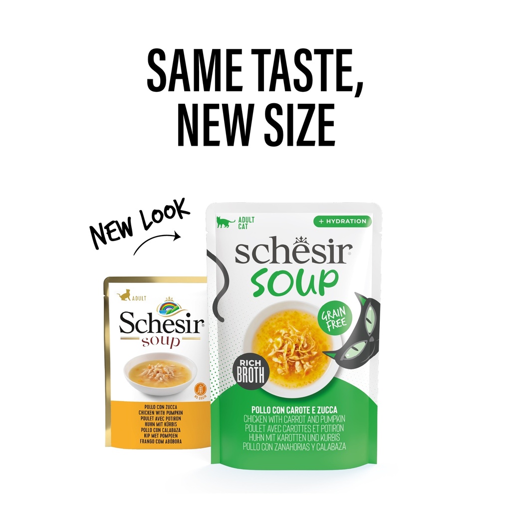Schesir Cat Pouch Chicken with Carrot and Pumpkin in Soup 40g