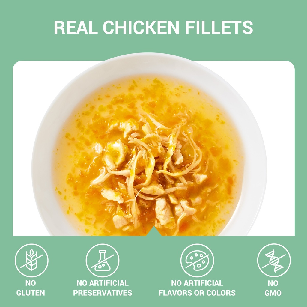 Schesir Cat Pouch Chicken with Carrot and Pumpkin in Soup 40g