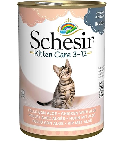 Schesir Baby Kitten Care Can (3-12 Months) Chicken with Aloe 140g