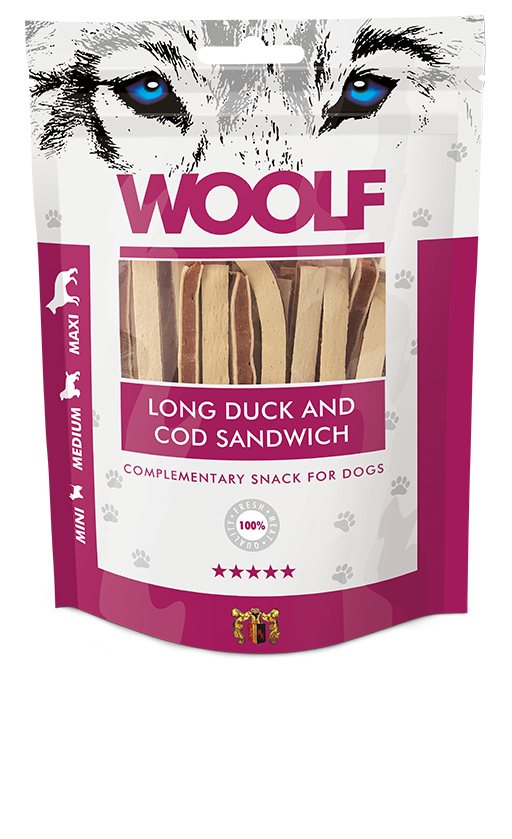 Woolf Long Duck And Cod Sandwich – 100g 