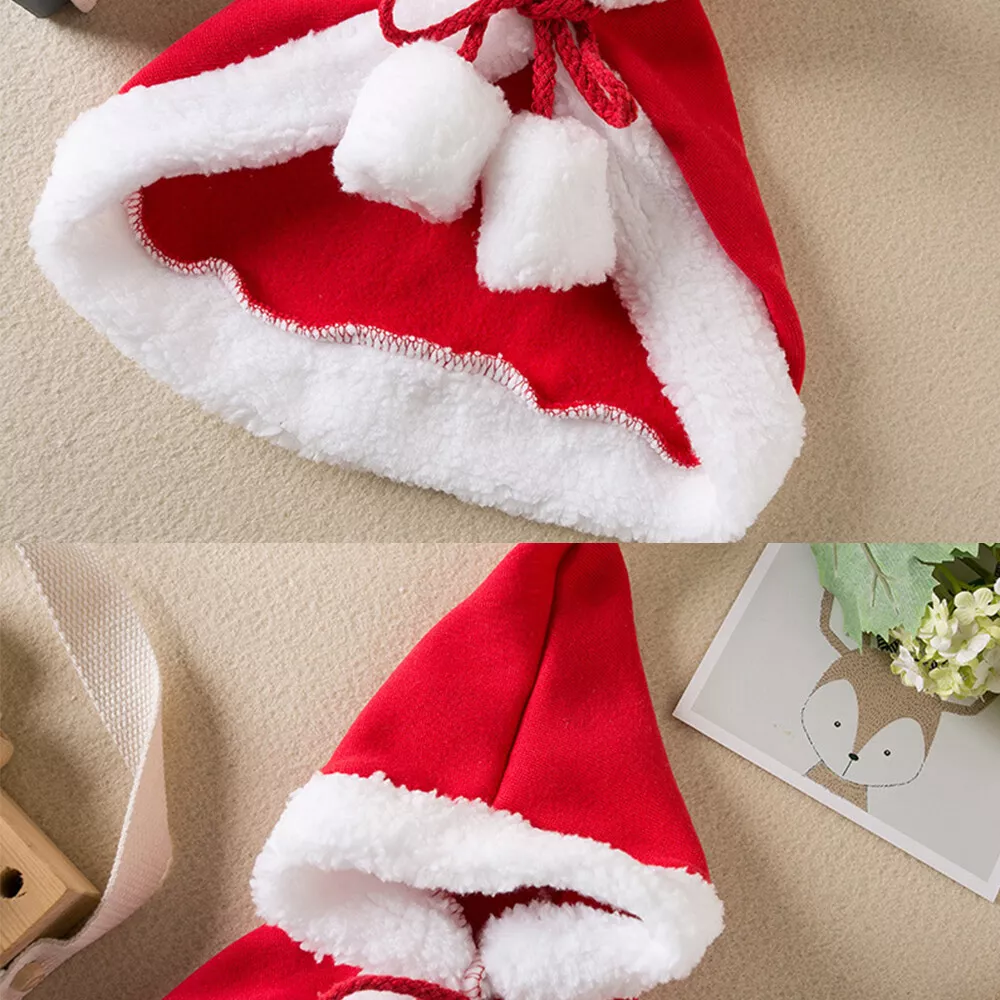Pets.Love.Earth Pet Christmas  Cape / Red And White /  S:25*23*2 