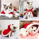 Pets.Love.Earth Pet Christmas  Cape / Red And White /  S:25*23*2 