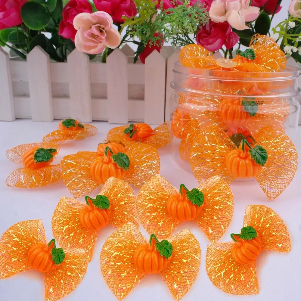Pets.Love.Earth Halloween Pumpkin  Pet Hair Tie (10 Pack) 