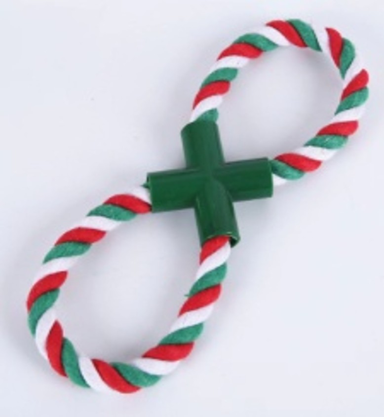 Pets.Love.Earth Christmas 8 Shape Rope Toy - 28cm 