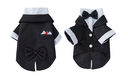 Pets.Love.Earth Black Tuxedo - With Attached Bow 