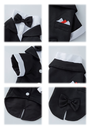 Pets.Love.Earth Black Tuxedo - With Attached Bow 