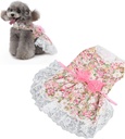 Pets.Love.Earth Pink Floral Dress With Lead 