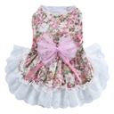 Pets.Love.Earth Pink Floral Dress With Lead 