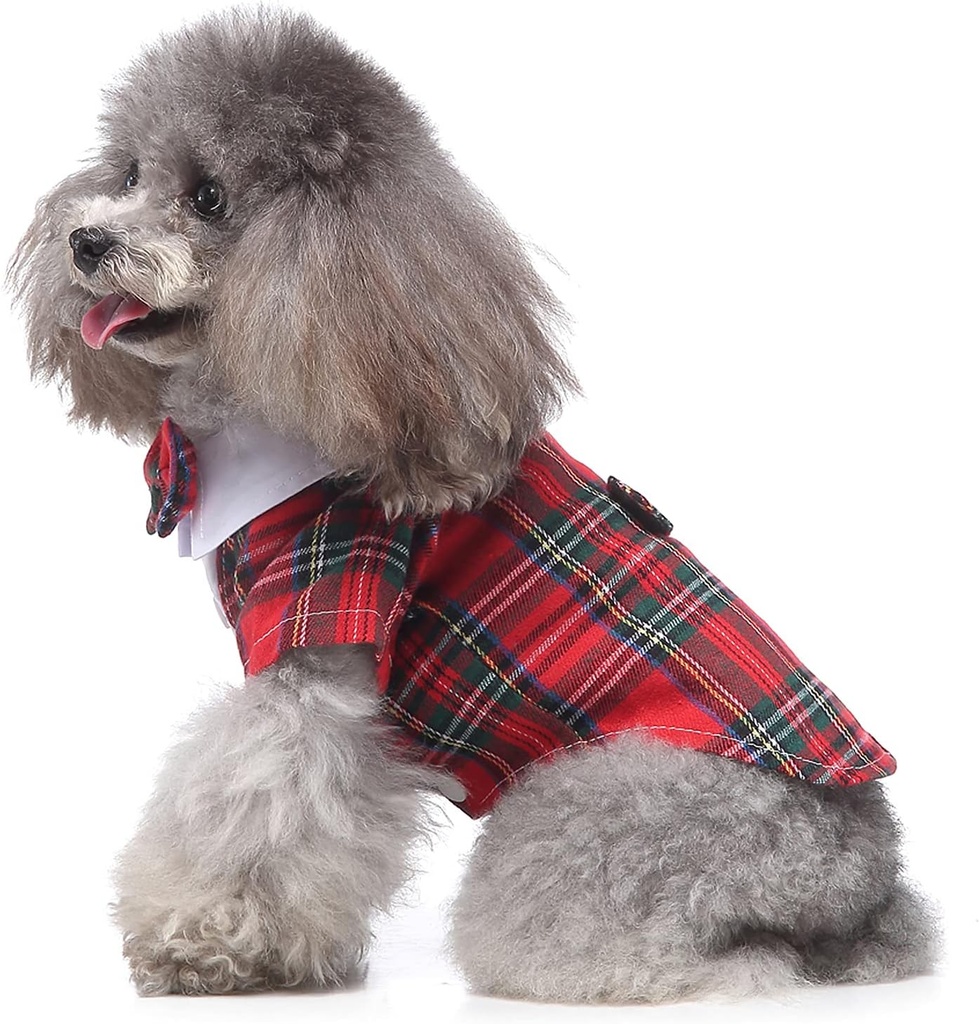 Pets.Love.Earth Gentleman Costumes Red Grid