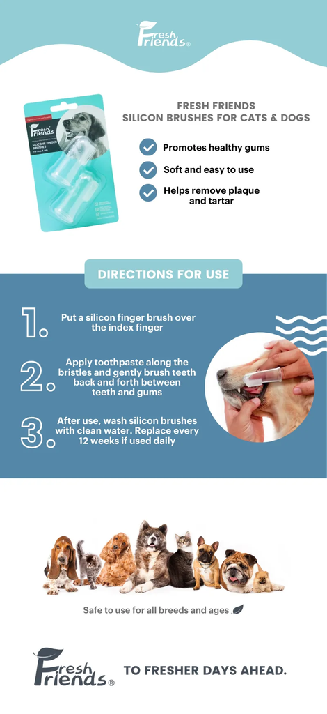 Fresh Friends Silicone Finger Brush -2pcs 214 Blisters 