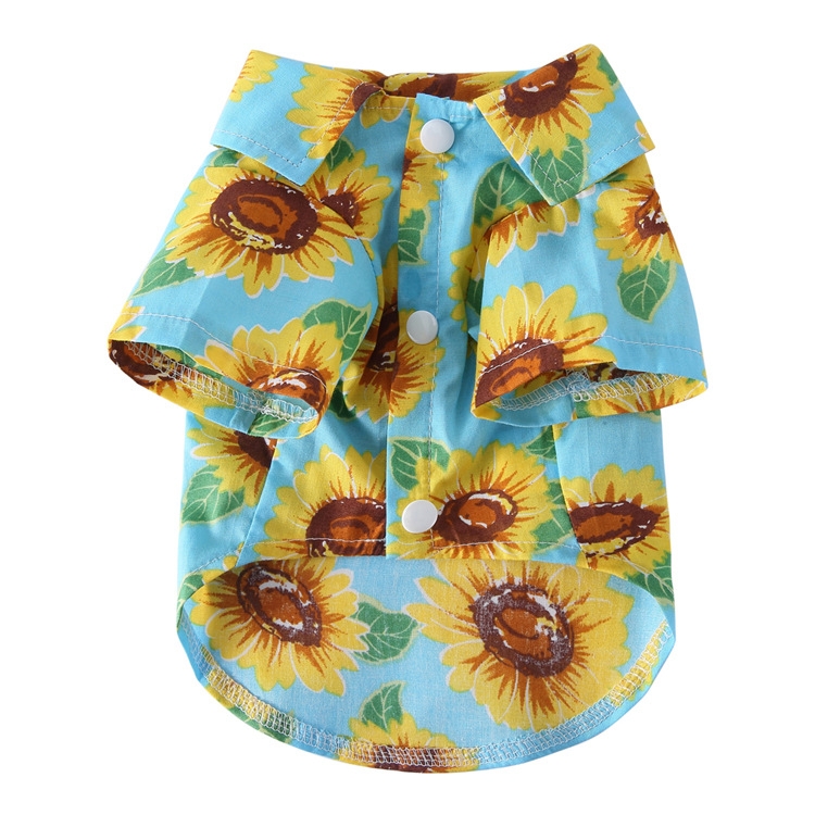 Pets.Love.Earth Hawaiian Summer Shirt Blue