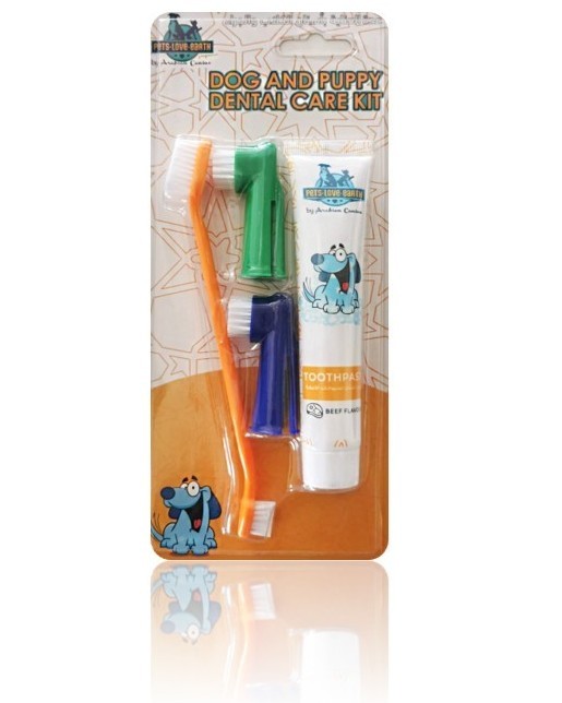 Dog And Puppy Oral Care Set (Dental Kit and Detal Water)