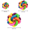 Pets.Love.Earth Colorful Bell Rubber Ball