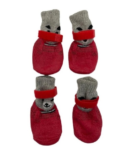 [0123456700355] Pets.Love.Earth Dog Waterproof Socks Red (Medium)