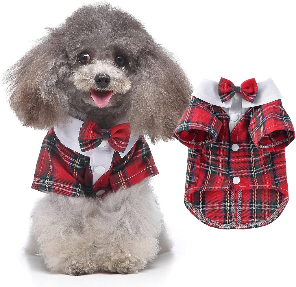 Pets.Love.Earth Gentleman Costumes Red Grid