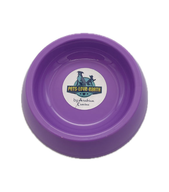 [8683604145791] Pets.Love.Earth Round Feeding Bowl (Small, Violet)