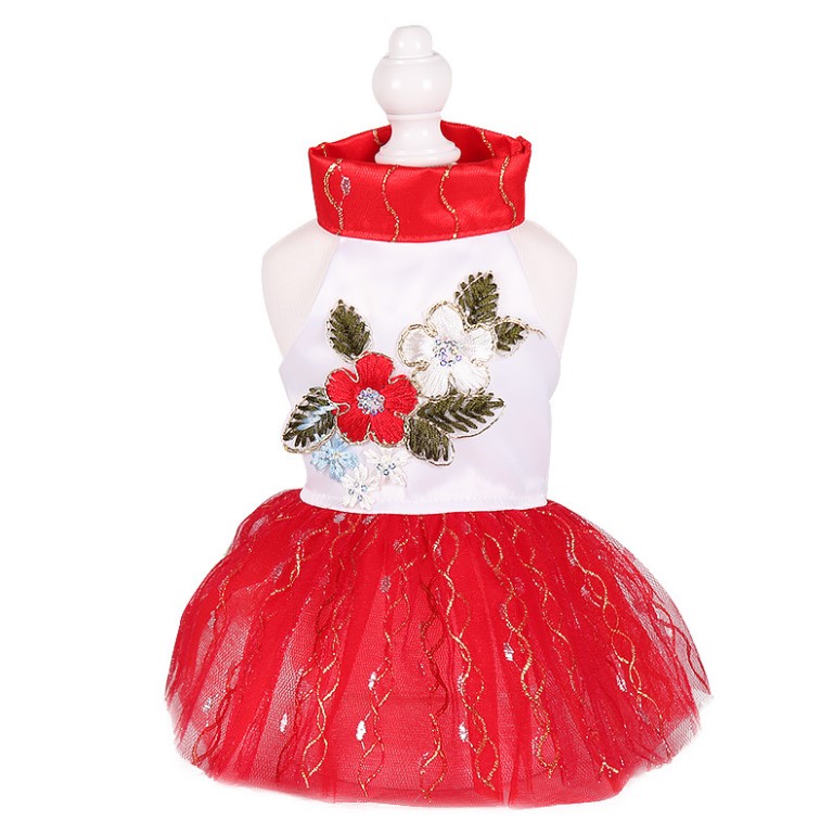 [6083174355675] Pets.Love.Earth Tutu Red (Small)