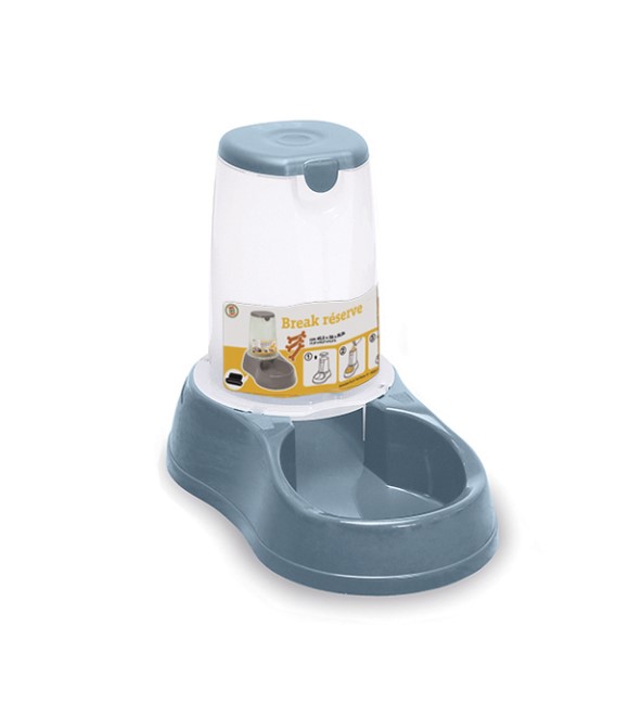 [8003507053700] Stefanplast Break Reserve Food Dispenser – Steel Blue  (3.5 Liter)
