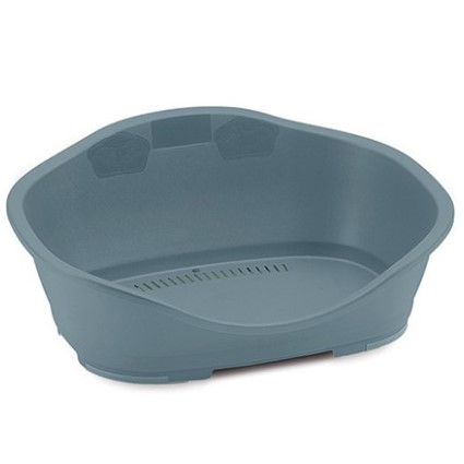[8003507981638] Stefanplast Sleeper Bed Steel Blue for Medium to Large Dogs (Sleeper 4 (88x62x35.5)cm)