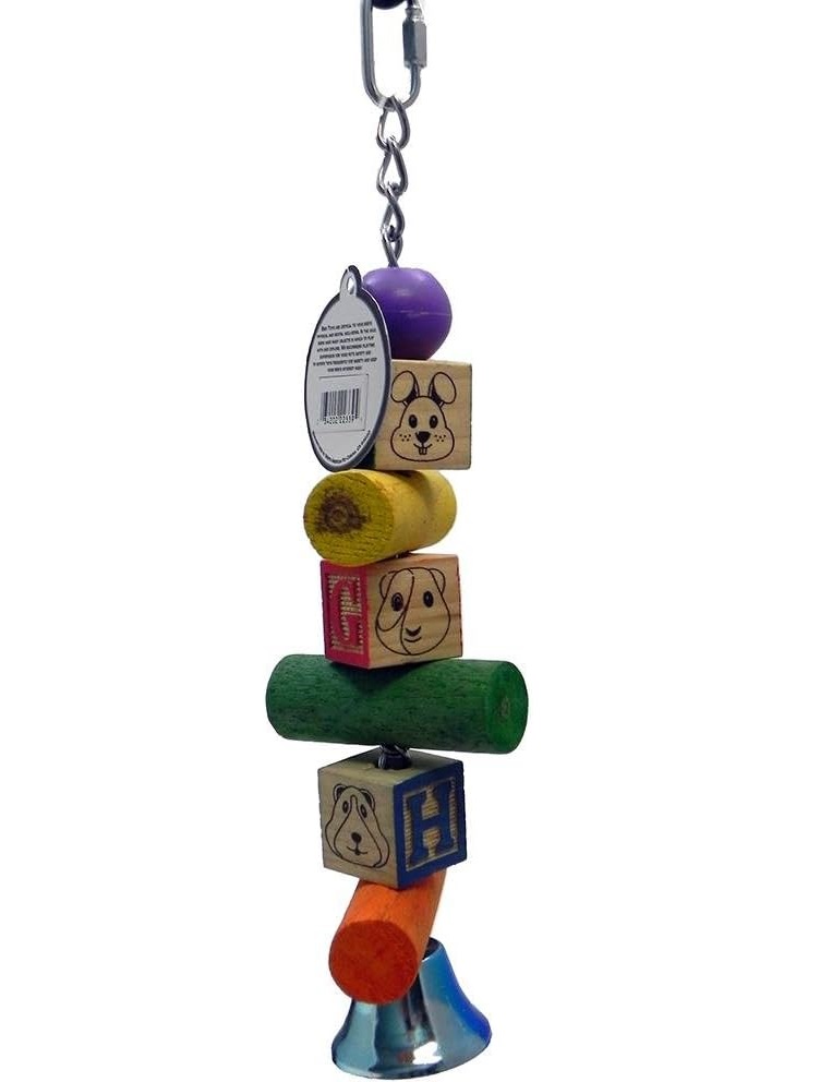 [034202223394] Bird Brainers Alphabet Block Toy with Bell – 10inch