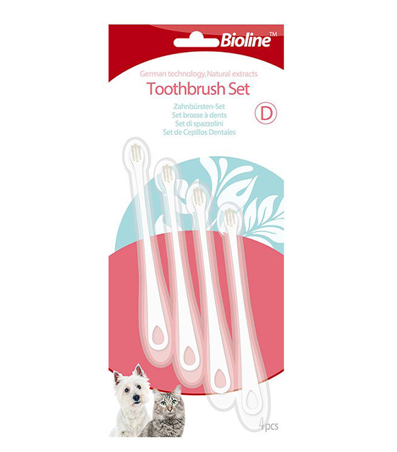 Bioline Toothbrush Set for Cats & Small Dogs