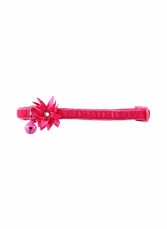 Pawise Flower Cat Collar, Pink