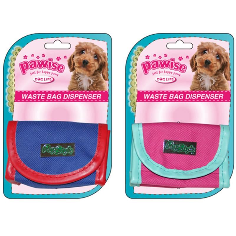 Pawise Nylon Waste Bag Dispenser With 1 Roll Poop Bag