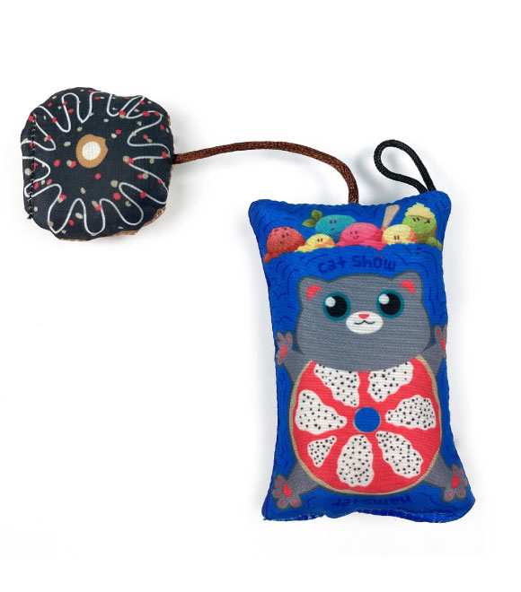 Pet Interest Sweet Hamster 3D cat Toy with Silverline Blue