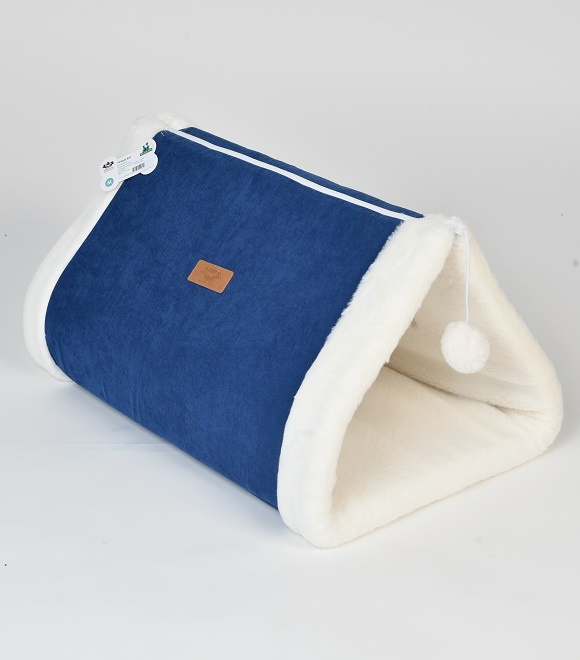 Pets.Love.Earth Cat Play Tunnel Dark Blue