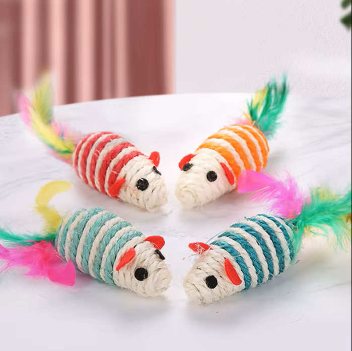 Pets.Love.Earth Sisal Mouse Cat Toy (1 pack)