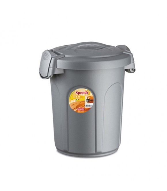 [8003507702509] Stefanplast Speedy Container Bidone 8 L – Silver