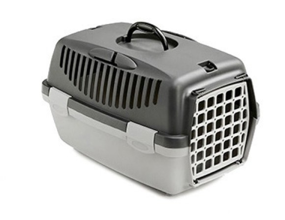 Stefanplast Pet Carrier Gulliver 3 Plastic door Dark Grey/Light Grey 61x40x38h Cm