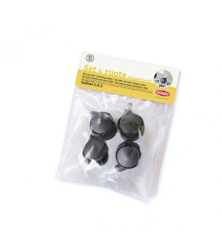 [8003507963306] Stefanplast Set 4 Ruote Rotation 360 Wheels Gulliver 1-2-3