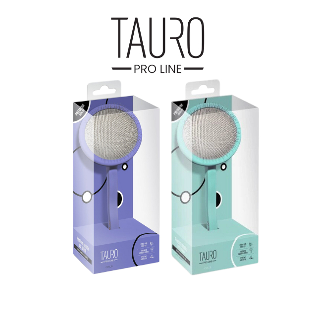 Tauro Pro Line Plastic Brush  Curved 20 mm Pins Purple