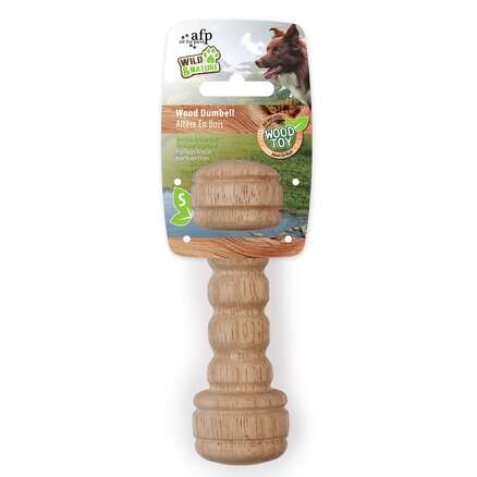 [847922055035] All For Paws Wild & Nature Wood Dumbell (Small)
