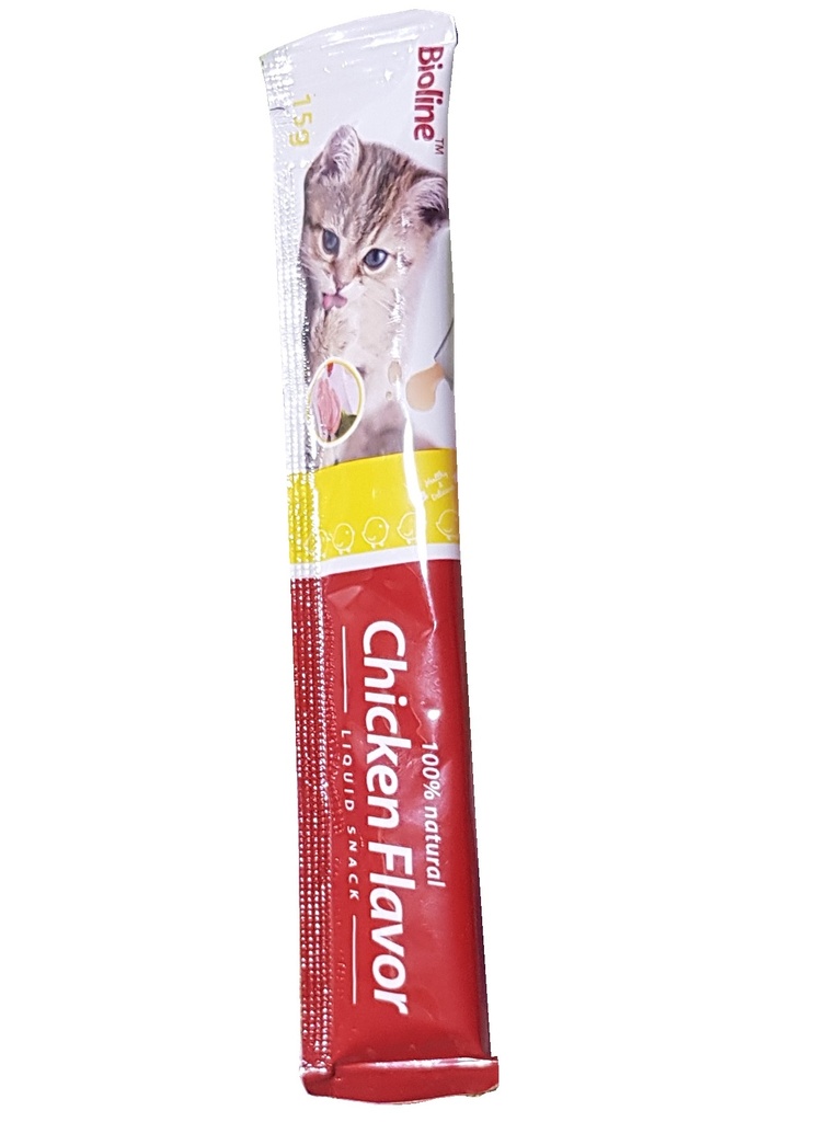 Bioline Chicken Flavor Liquid Snack for Cats