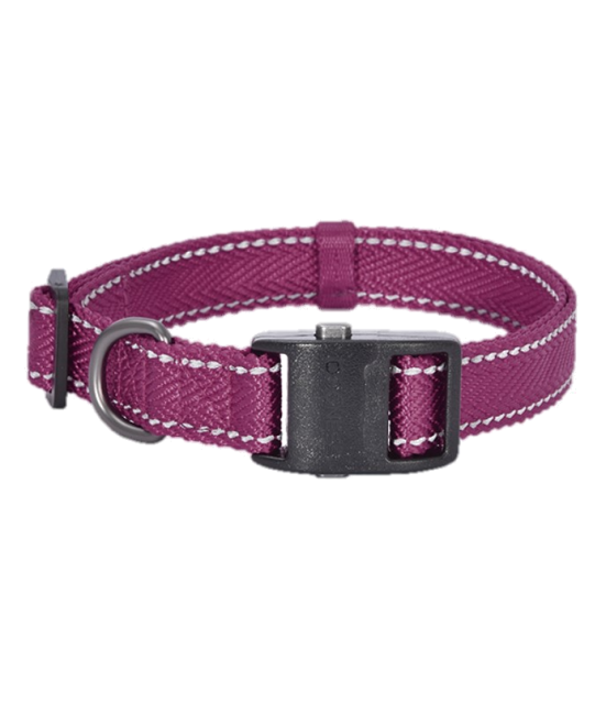 Dogness Challenger Herringbone Webbing Collar Purple