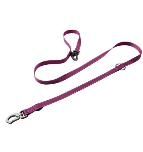 Dogness Challenger Herringbone Webbing Multi-Functional Leash Purple