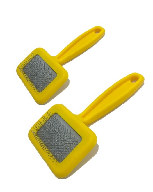 Essential Grooming Tools Slicker Brush Yellow