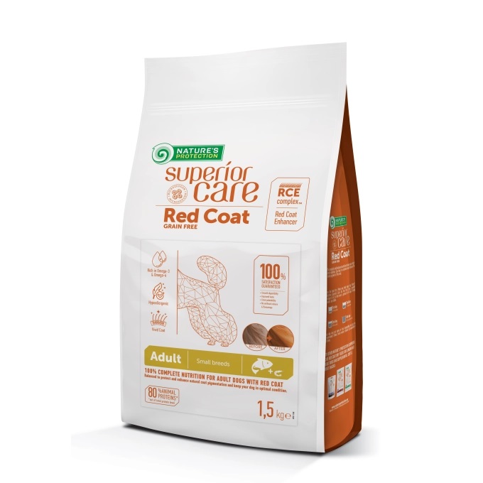 [4771317472304] Nature's Protection Superior Care – Dog – Red Coat Small Breed – Salmon (1.5 kg)