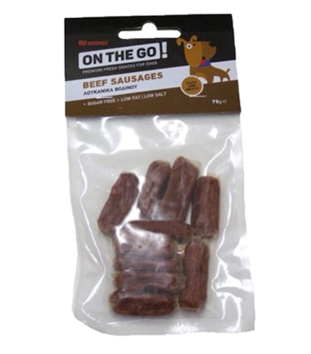 [5206819015135] Pet Interest OTG Beef Sausages (75g)
