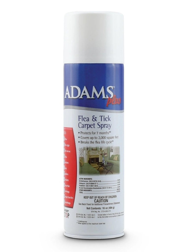 ADAMS™ Plus Flea & Tick Carpet Spray, For Indoor Use  16OZ