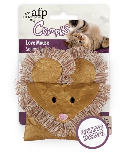 All For Paws Crumples - Love Mouse - Gold