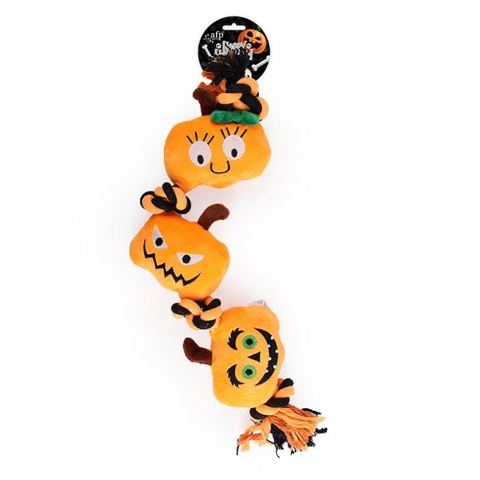 All For Paws Halloween Naughty or Trick Pumpkin Dog Toy