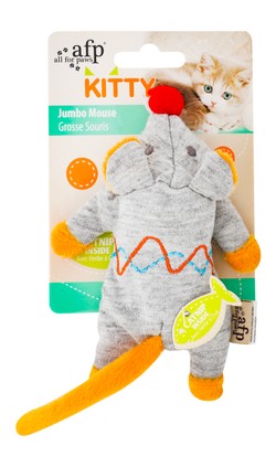 All For Paws Kitty - Jumbo Mouse - Grey