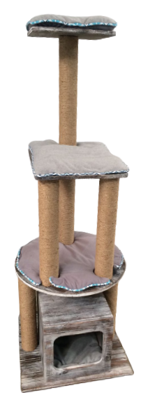 أثاث بثلاثة مستويات للقطط من أول فور باوز - فينتاج كات