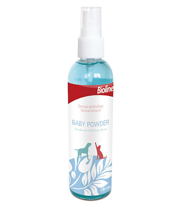 Bioline Deodorant Freshing Spray with Baby Powder For Cats & Dogs