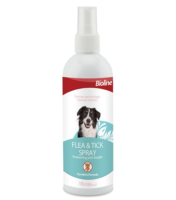Bioline Flea & Tick Spray for Dogs 175ml